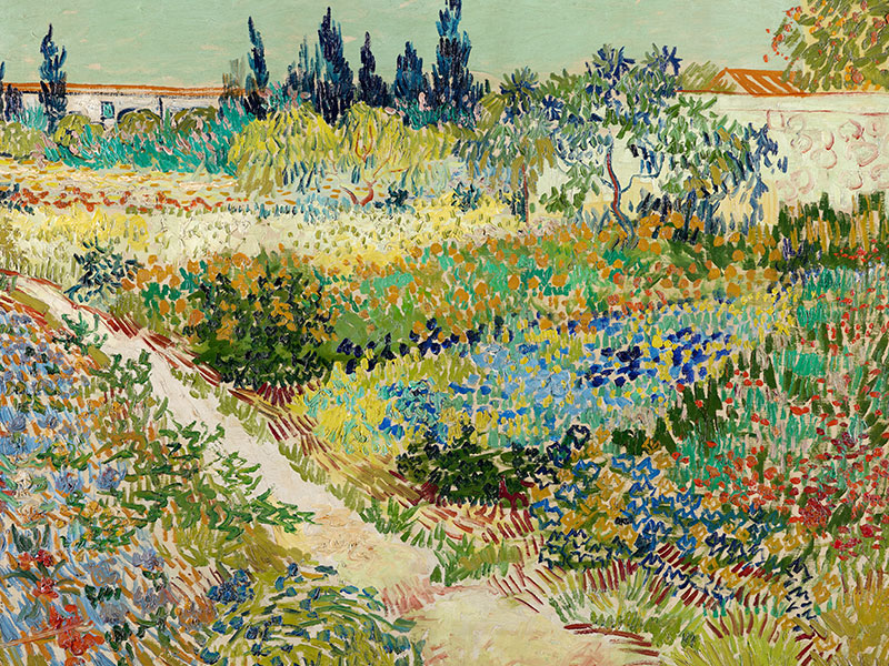 The Garden at Arles, Greeting Card by Vincent Van Gogh - Featured on Mobile Devices
