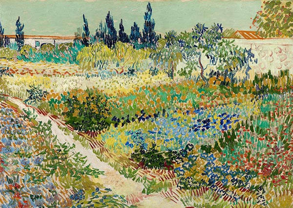 The Garden at Arles, Greeting Card by Vincent Van Gogh - Thumbnail