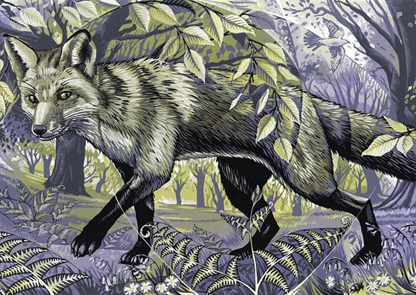 Bluebell Wood Fox, Greeting Card by Martin Truefitt-Baker - Thumbnail