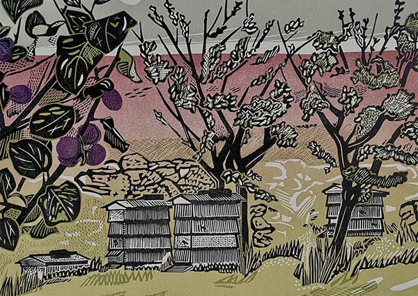 The Bee Garden, Greeting Card by Pam Grimmond - Thumbnail